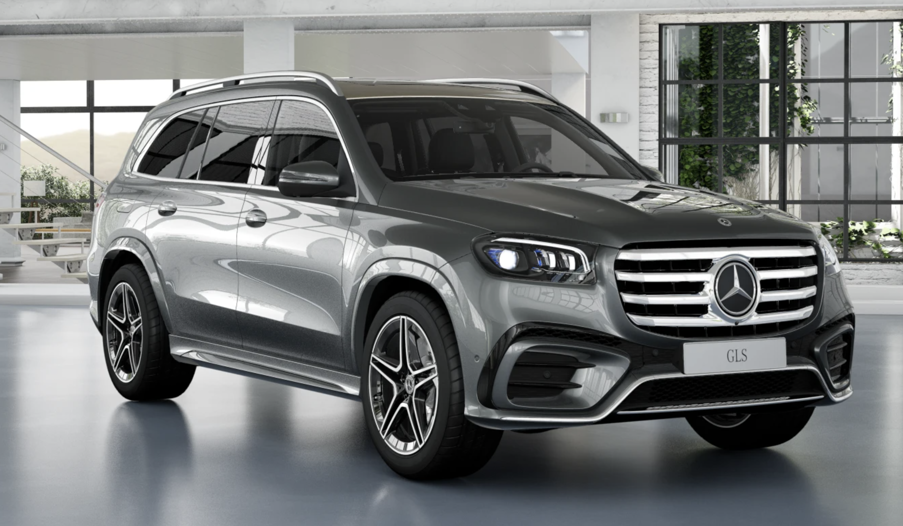 MERCEDES GLS 450d 4matic AMG | nový facelift | nové české auto skladem | šedá selenite | černá kůže | super výbava | skvělá cena | nákup online | online autosalon | online zprostředkovatel | AUTOiBUY.com